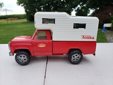 Used, Vintage Tonka 14" Red Pick Up Truck #11060 with Camper Top for sale  Shipping to Canada
