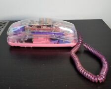 Teléfono transparente Y2K sonido Lenoxx PH-1500 rosa y púrpura segunda mano  Embacar hacia Argentina