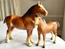 Hermosos caballos Breyer vintage, potro #84 y yegua Clydesdale #83, 1969-1989 EE. UU. segunda mano  Embacar hacia Mexico