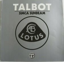 Brochure talbot simca d'occasion  France