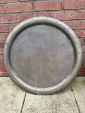 Used, Large Round Arabic/Indian Vintage Brass Serving Tray Salver for sale  Shipping to South Africa