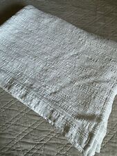 Used, Pine Cone Hill Annie Selkie Coverlet Blanket Cotton Portugal White KING Bed for sale  Shipping to South Africa