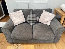 charcoal fabric 2 seater sofa for sale  EVESHAM