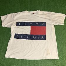 Camisa gráfica vintage anos 90 Tommy Hilfiger logotipo grande - Masculina GG - Fabricada nos EUA comprar usado  Enviando para Brazil