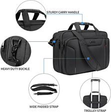EMPSIGN Stylish Laptop Bag Briefcase, 17.3 Inch Case Wheel Trolly  Messenger for sale  Shipping to South Africa