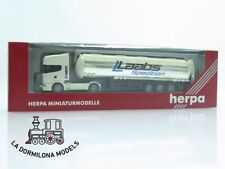 D475 H0 1:87 HERPA 1456 CAMION TRAILER SCANIA 144 Szg CISTERNA LLABS SPEDITION comprar usado  Enviando para Brazil