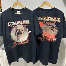Camiseta unissex preta algodão Scorpions Band Tour 82 Scorpions P-5XL VN1910 comprar usado  Enviando para Brazil