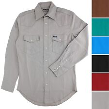 Camisa para hombre Wrangler Advanced Comfort estilo occidental, a presión, sin etiquetas, serged, usado segunda mano  Embacar hacia Argentina