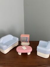 Little Tikes Dollhouse Living Room Set ( Chair, Couch TV , Coffee Table) for sale  Shipping to South Africa