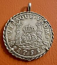 Colgante Moneda Naufragio Español 1755 Vintage: Placa Plata Hispan Etind Copia segunda mano  Embacar hacia Mexico