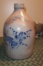 Antique Handle Jug New York Stoneware Co blue for sale  Shipping to Canada