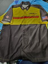 RARE Dunlop Motorcycle Tires Logo Polo Golf Shirt 1/4 Zip Black Men's XL, used for sale  Shipping to South Africa