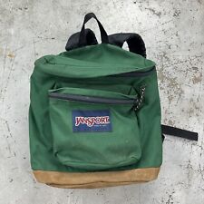 Mochila de couro vintage anos 90 Jansport feita nos EUA mochila de livro verde comprar usado  Enviando para Brazil