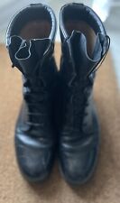 Vintage Worn Irish Army/Aer Corps leather military Black Army Boots, size 9 for sale  Shipping to South Africa