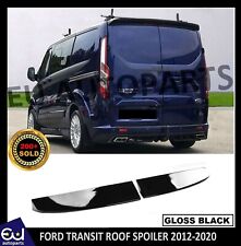 FOR FORD TRANSIT CUSTOM 2012-2020 GLOSS BLACK REAR TWIN BARN DOOR ROOF SPOILER, used for sale  Shipping to South Africa