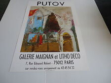 Affiche putov peintre.galerie d'occasion  France