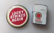 Encendedor de cigarrillos de metal Lucky Strike vintage de origen estadounidense y solapa Lucky Strike segunda mano  Embacar hacia Mexico