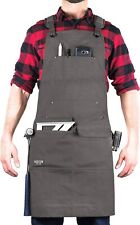 Hudson Durable Goods Woodworking Edition Waxed Canvas Apron, M to XXL - Grey for sale  Shipping to South Africa