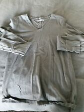 Lot Of 2 American Giant V Neck Tops Long Sleeve Size Small Grey, Black for sale  Shipping to South Africa