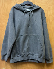 Nike Hoodie Long Sleeve Gray Fleece Pullover Sweatshirt Kango Pocket Large, used for sale  Shipping to South Africa