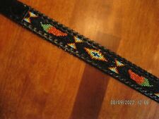 RED PEPPERS  1993 Western Style  Leather & Beaded Belt Size 32 In. VG Condition, used for sale  Floyds Knobs