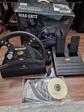 Sony Playstation Mad Catz Racing Steering Wheel & Pedals - SLEH-0005 Ps1 Boxed for sale  Shipping to South Africa