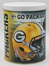 NFL Green Bay Packers "Go Pack Go!!" Recipiente vazio de metal estanho com tampa, usado comprar usado  Enviando para Brazil