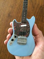 Kurt Cobain Guitar Sonic Blue Fender Mustang Nirvana Collectible Mini Guitar  for sale  Shipping to Canada