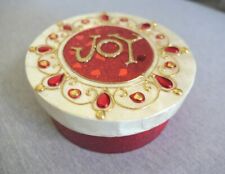 "Caja de regalo de Navidad de cartón rojo y dorado JOY hecha a mano Filipinas 7" segunda mano  Embacar hacia Argentina