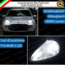 CONVERSIONE FARI FULL LED FIAT PUNTO EVO 6000K LED CANBUS + LUCI DI POSIZIONE usato  Napoli