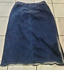 Saia jeans Fubu plus size 24 maxi azul com tachas cintilantes comprar usado  Enviando para Brazil