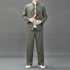 Mens Traditional Chinese Tang Suit Coat Jacket Bruce Lee Kung Fu Uniform Dragon for sale  Shipping to South Africa