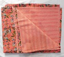 Usado, Colcha Kantha com estampa de bloco de mão indiana, cobertor de algodão queen colcha lance comprar usado  Enviando para Brazil