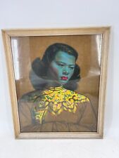 Used, Vintage Mid Century Framed Tretchikoff The Chinese Girl Green Lady Print 1960s for sale  Shipping to South Africa