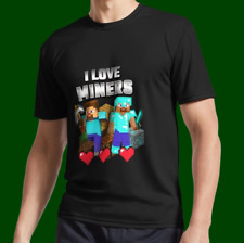 Camiseta I Love Miners Minecraft Roupas Engraçadas Logotipo Unissex Americana P a 5XL comprar usado  Enviando para Brazil