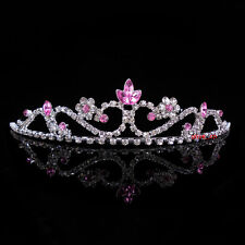 Tiara tiara rainha formatura casamento princesa noiva cristal rosa bebê 3 cm de altura, usado comprar usado  Enviando para Brazil