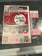 1970 Boleto y tarjeta de puntuación del estadio Three Rivers Stadium Pirates vs Reds segunda mano  Embacar hacia Argentina