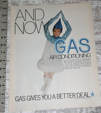 1970 anuncio impreso de gas natural aire acondicionado mejor eficiencia térmica, usado segunda mano  Embacar hacia Argentina