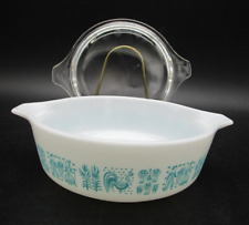 Caçarola vintage PYREX Amish azul estampa de manteiga 471 azul com tampa tampa comprar usado  Enviando para Brazil