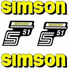 Zestaw naklejek Simson S51 Enduro żółtych na zbiornik i pokrywę boczną na sprzedaż  Wysyłka do Poland