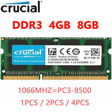 Notebook Crucial DDR3 4GB 8GB 1066MHZ PC3-8500 SODIMM memória RAM 1.5V 204 pinos comprar usado  Enviando para Brazil