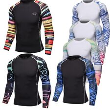 Men's UPF 50+ Rash Guard Long Sleeve Swimming Shirts Quick Dry Surf Swim Shirt for sale  Shipping to South Africa