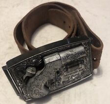 1950’s Vintage Mattel Gun Belt. Very Rare With Rem. Derringer 1867 On Buckle for sale  Shipping to South Africa