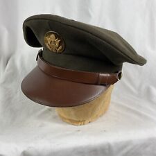 Chapéu de viseira triturador verdadeiro original oficiais do exército dos EUA da Segunda Guerra Mundial NCO tamanho 7 1/4 comprar usado  Enviando para Brazil