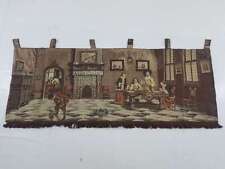 Used, Vintage French Old Age Home Scene Wall Hanging Tapestry 158x58cm for sale  Shipping to South Africa