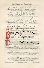 FOLHA DE MÚSICA NOTAS MUSICAIS ANTIGAS 1895 impressão litográfica antiga, usado comprar usado  Enviando para Brazil