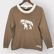 Suéter pulôver feminino GGS Canadá SP ursos marrons malha caiaque gola redonda P40 comprar usado  Enviando para Brazil