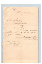 1884 handwritten letter d'occasion  Expédié en Belgium