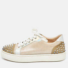 Christian Louboutin Multicolor Nubuck and Leather Louis Junior Spikes Sneakers for sale  Shipping to South Africa