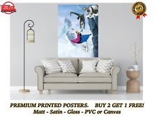 Frozen Olaf Sven Classic Movie Large Poster Art Print Gift A0 A1 A2 A3 A4 Maxi, used for sale  DARTFORD